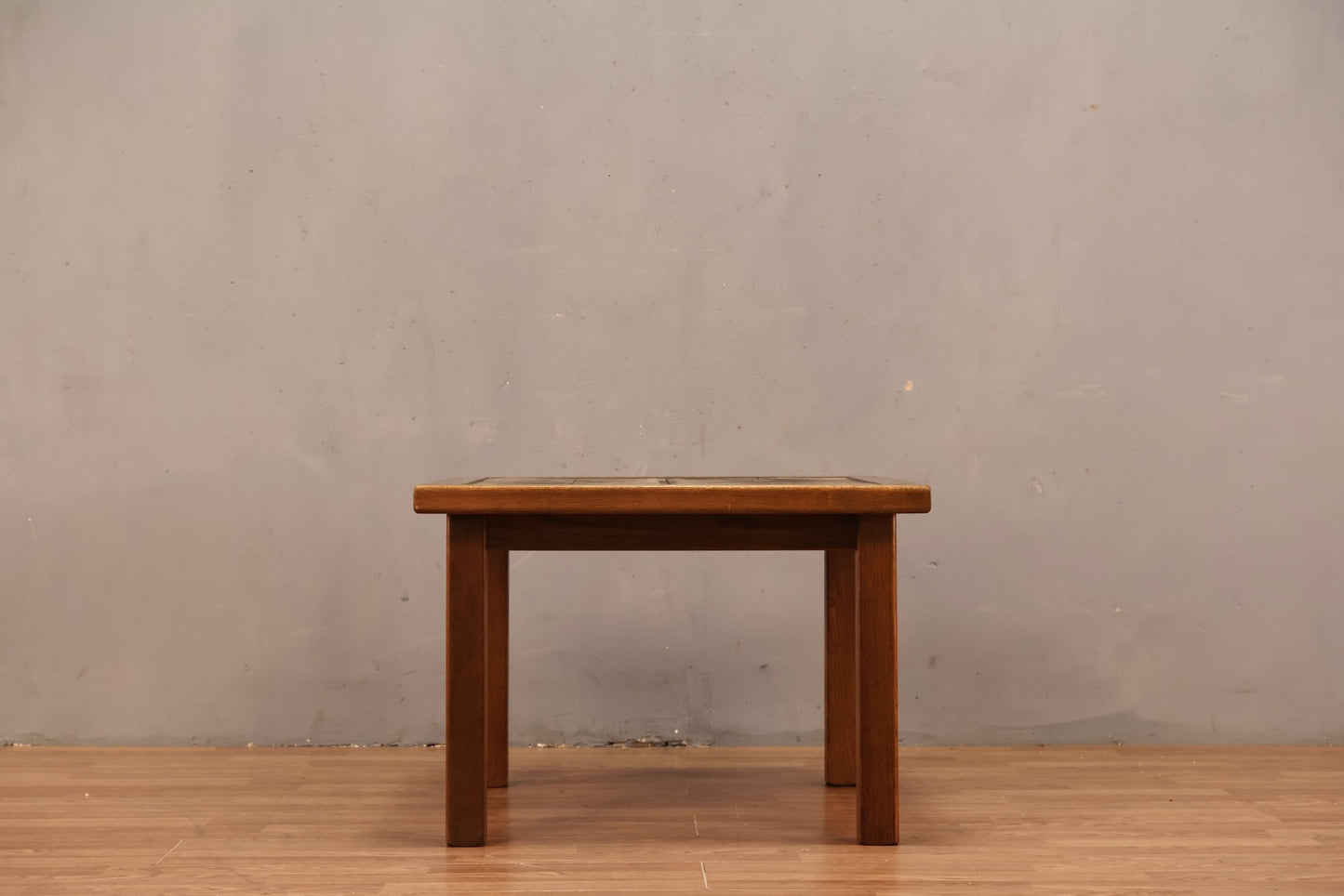 Mid Century Oak & Tile End Table