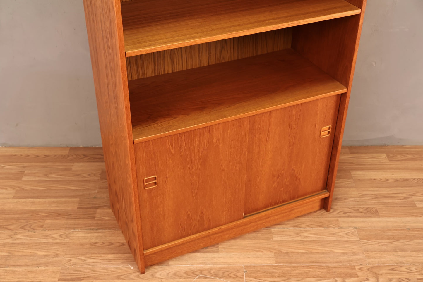 Teak Sliding-Door Wall Unit