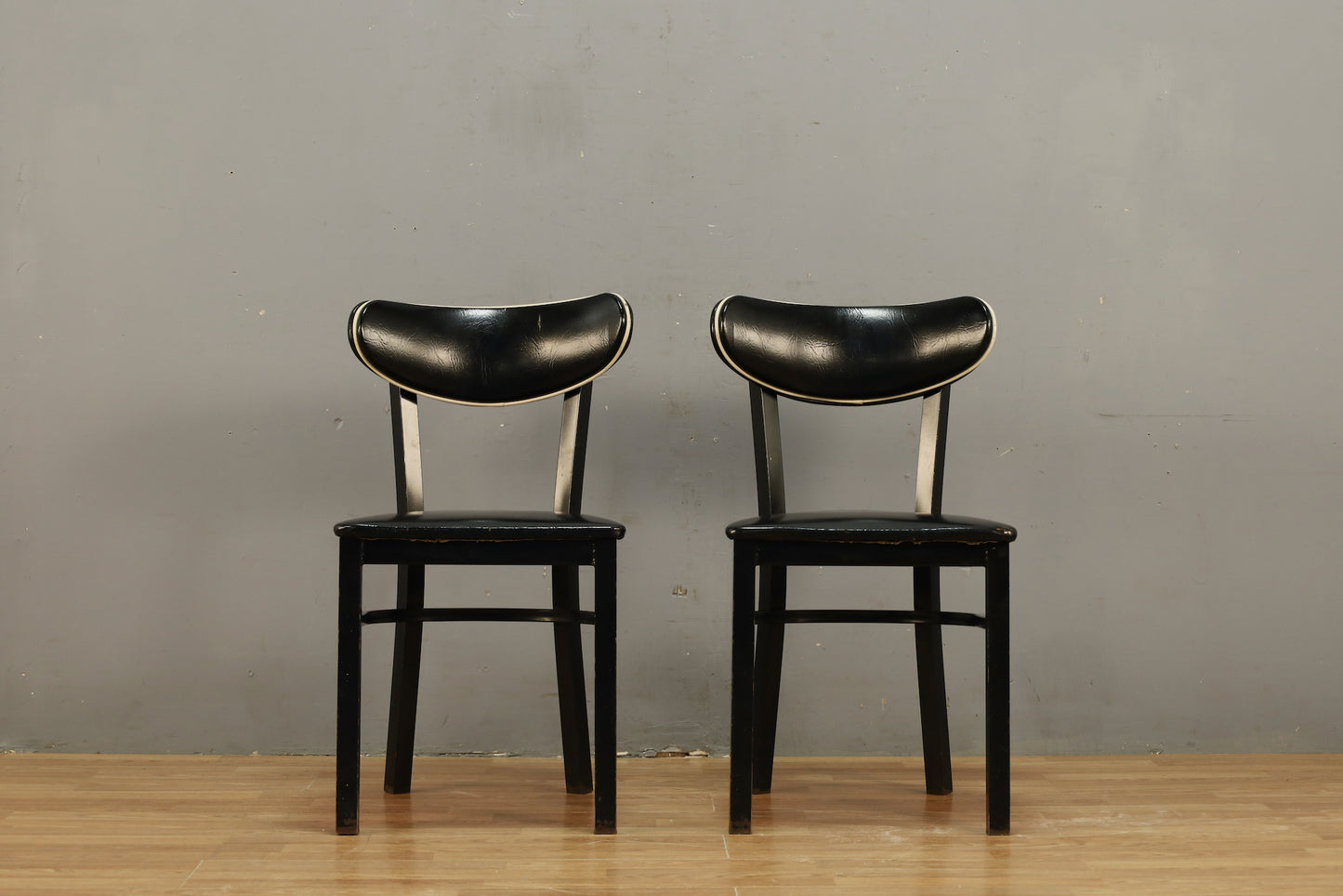 Classic Black Metal & Vinyl Side Chair