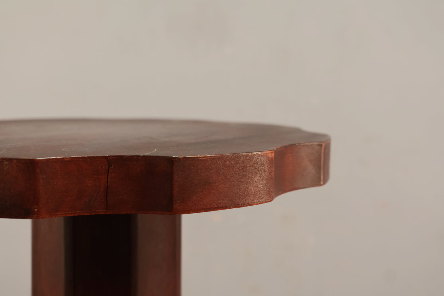 Carved Dark Cherry Pedestal
