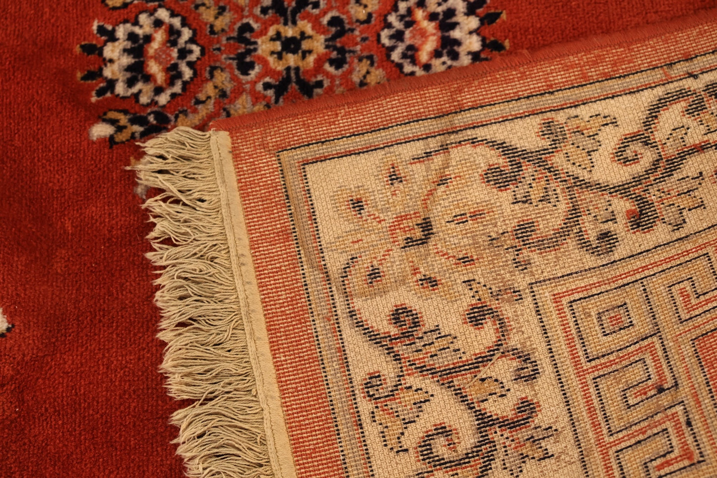 Large Persimmon Wool Area Rug  - ONLINE ONLY