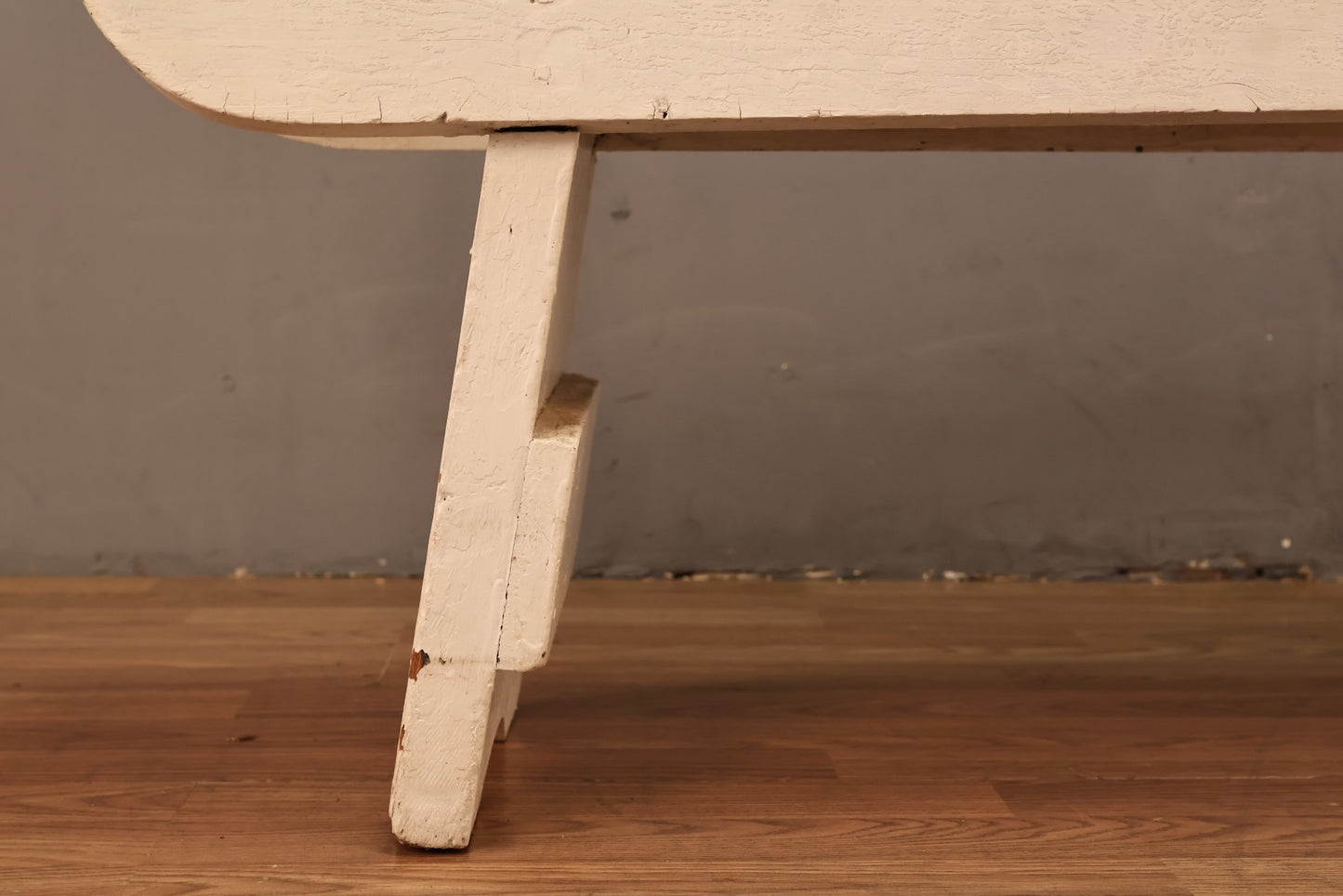White Painted Wooden Bench - ONLINE ONLY