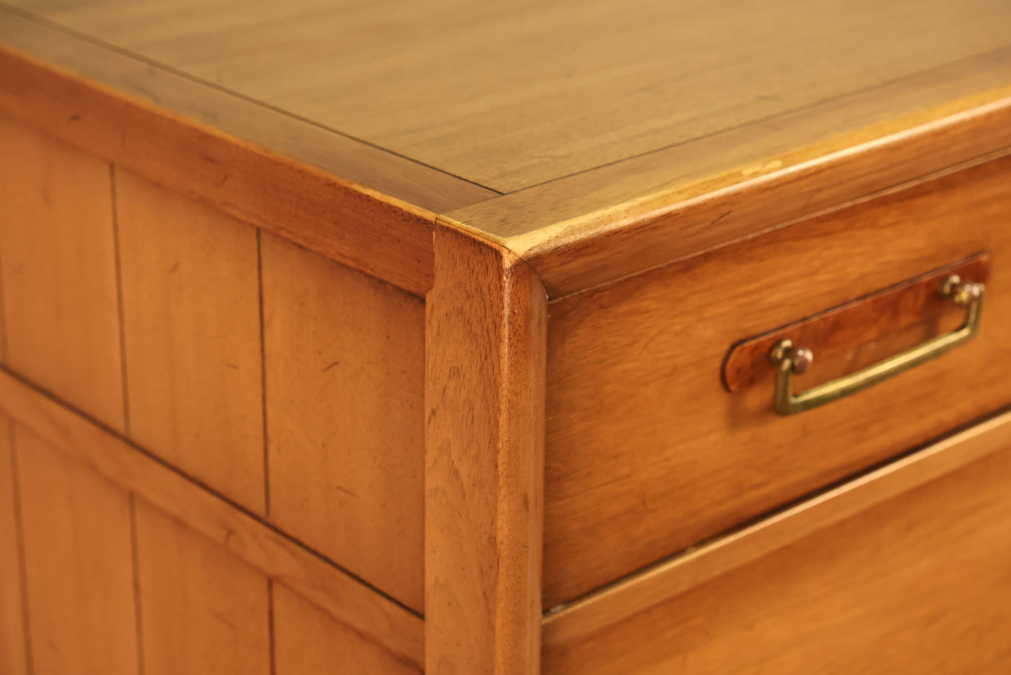 Drexel "Meridian" Walnut 5-Drawer Highboy Dresser