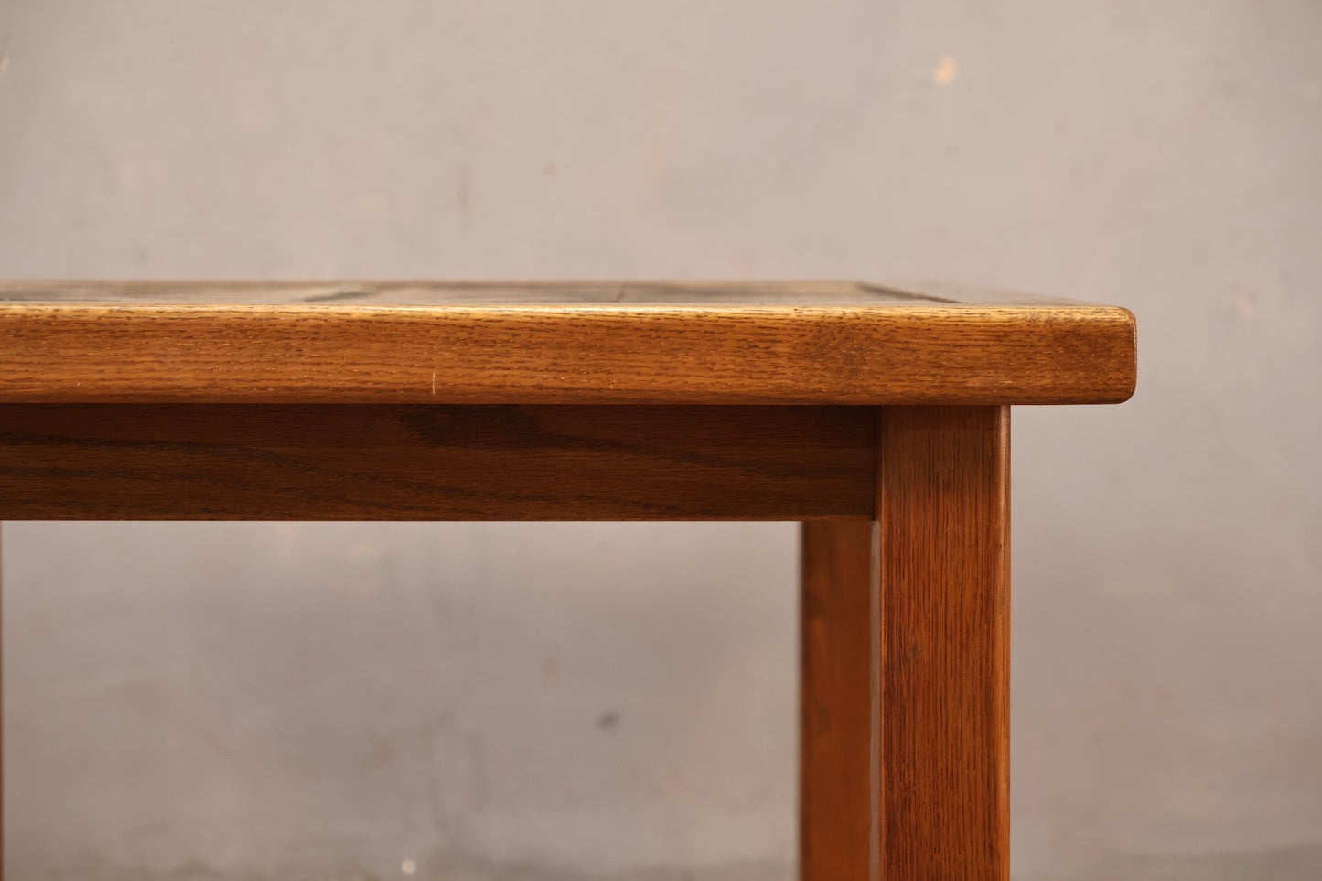 Mid Century Oak & Tile End Table