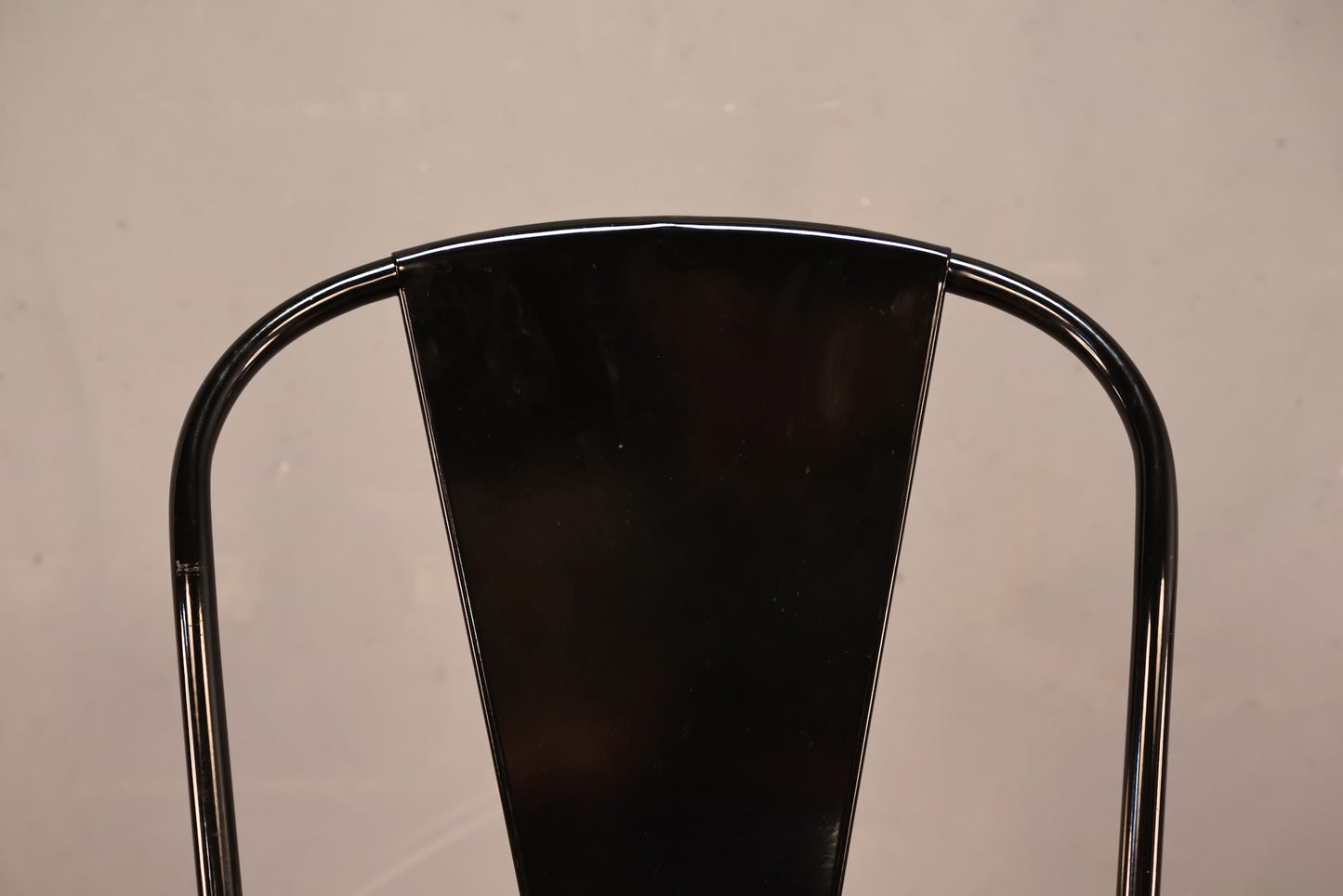 Modern Tolix-Style Black Counter Stool