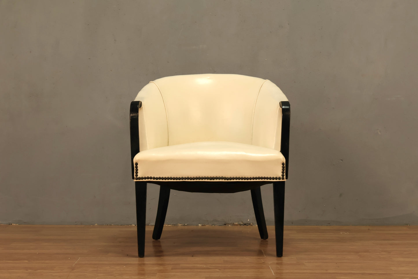 Black & White Vinyl Armchair