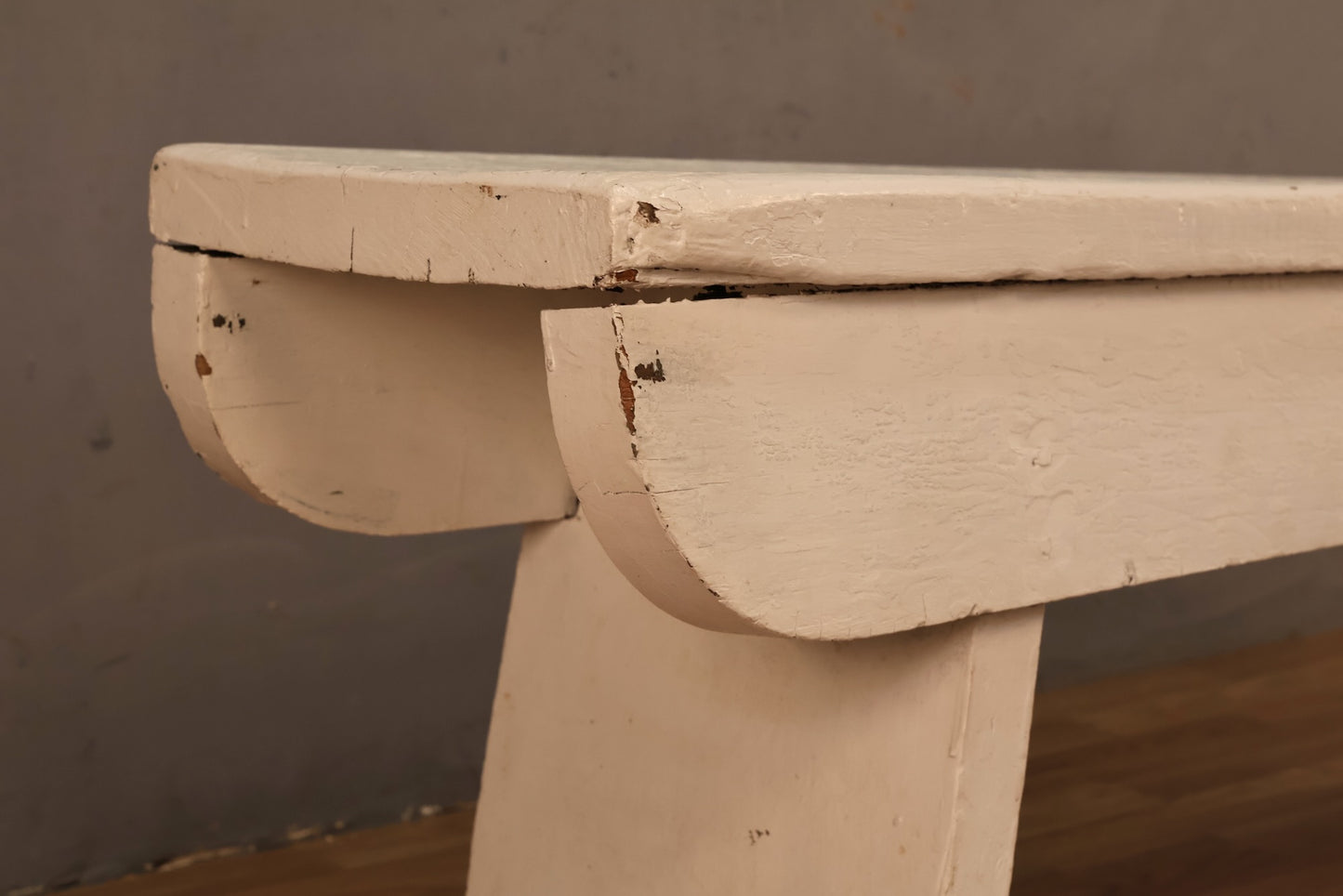White Painted Wooden Bench - ONLINE ONLY