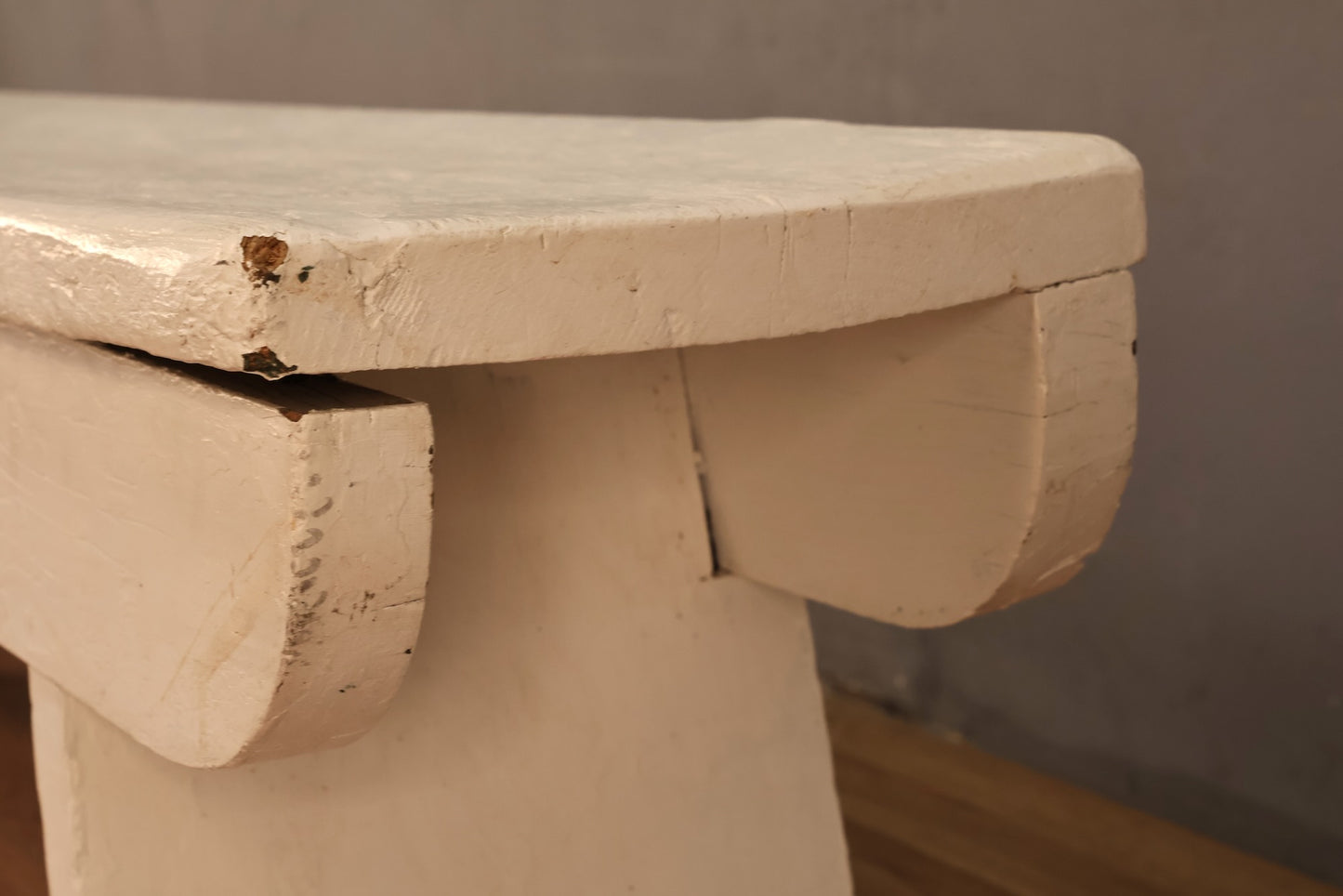 White Painted Wooden Bench - ONLINE ONLY