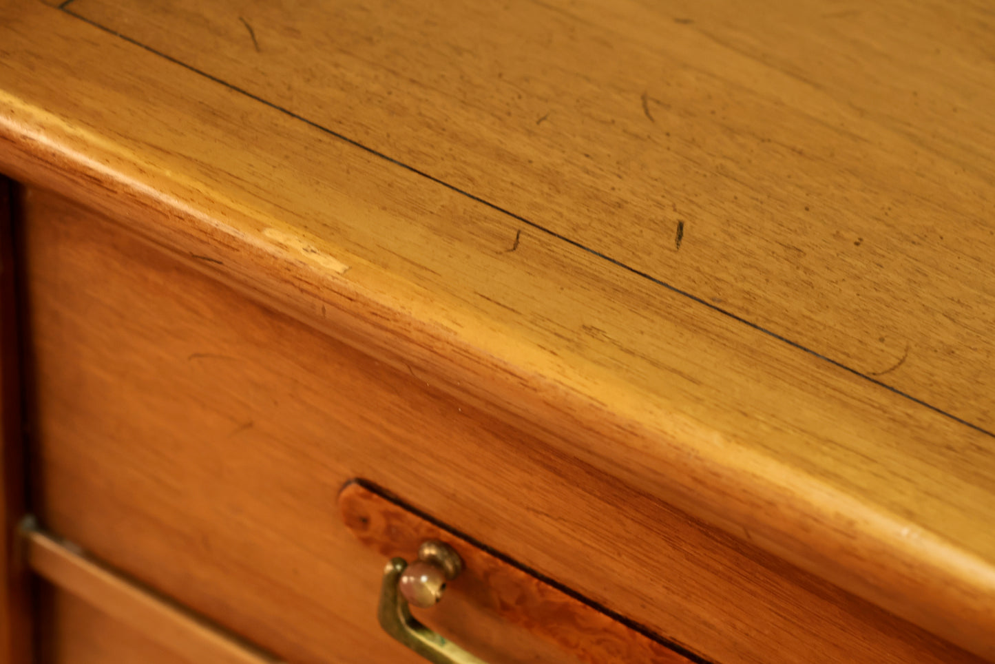 Drexel "Meridian" Walnut 5-Drawer Highboy Dresser