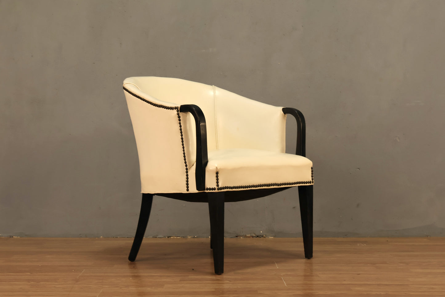 Black & White Vinyl Armchair