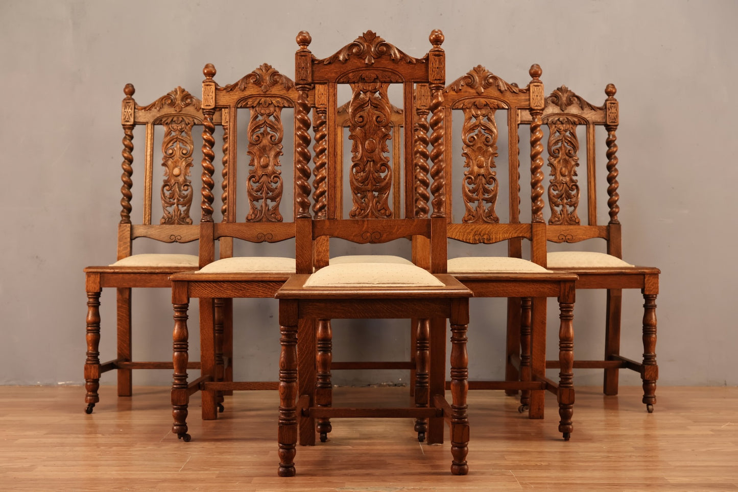 Victorian Gothic Carved Oak Side Chair - ONLINE ONLY
