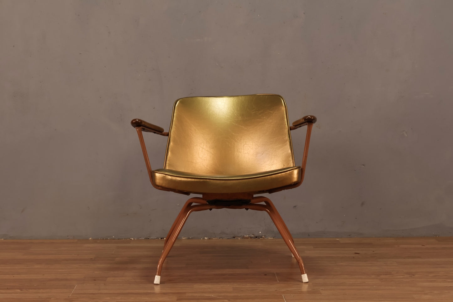 Viko Baumritter Atomic Gold Swivel Armchair - ONLINE ONLY