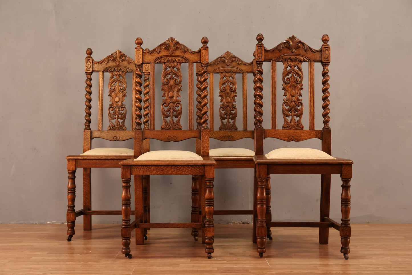 Victorian Gothic Carved Oak Side Chair - ONLINE ONLY