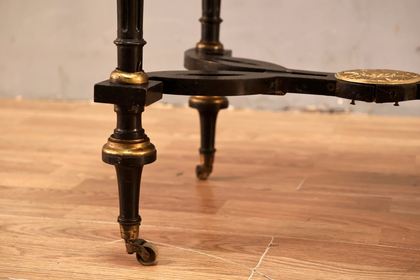Regency Black & Gold Mirror-Top Table - ONLINE ONLY
