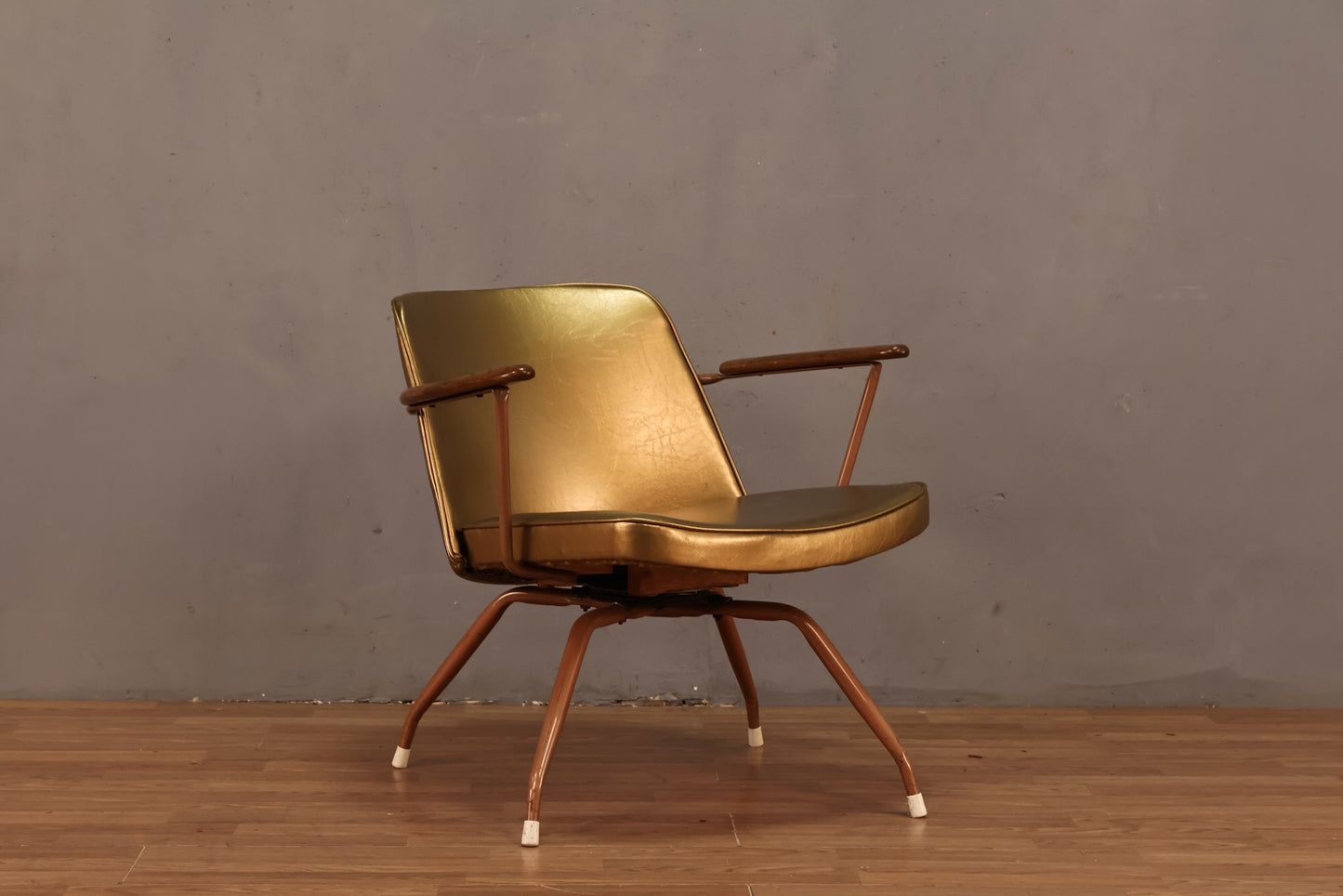 Viko Baumritter Atomic Gold Swivel Armchair - ONLINE ONLY