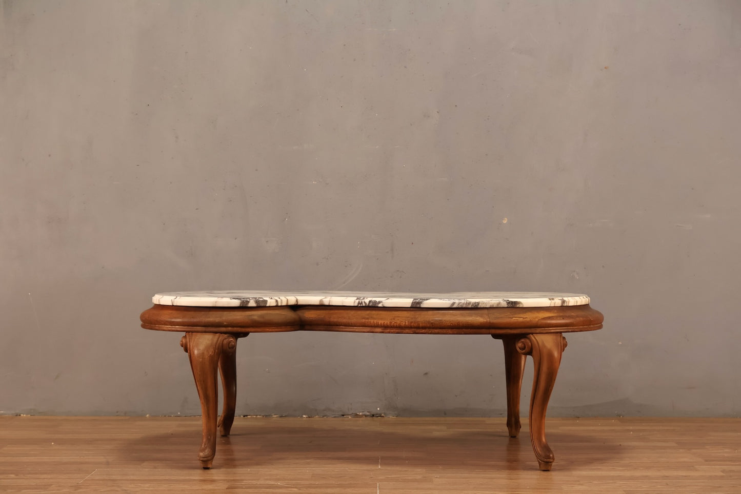 Serpentine Marble & Maple Coffee Table - ONLINE ONLY