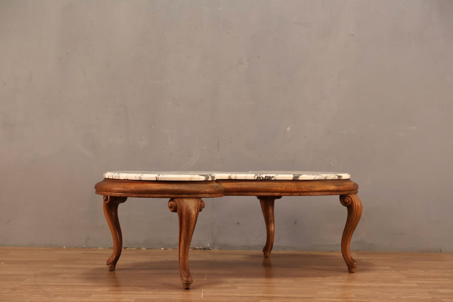 Serpentine Marble & Maple Coffee Table - ONLINE ONLY