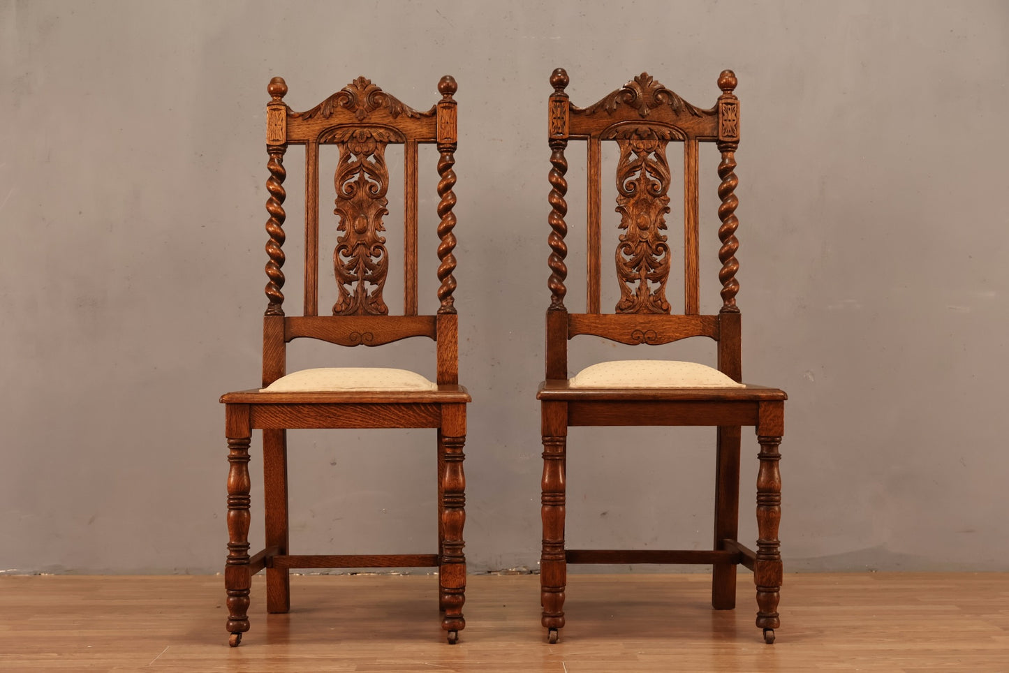 Victorian Gothic Carved Oak Side Chair - ONLINE ONLY