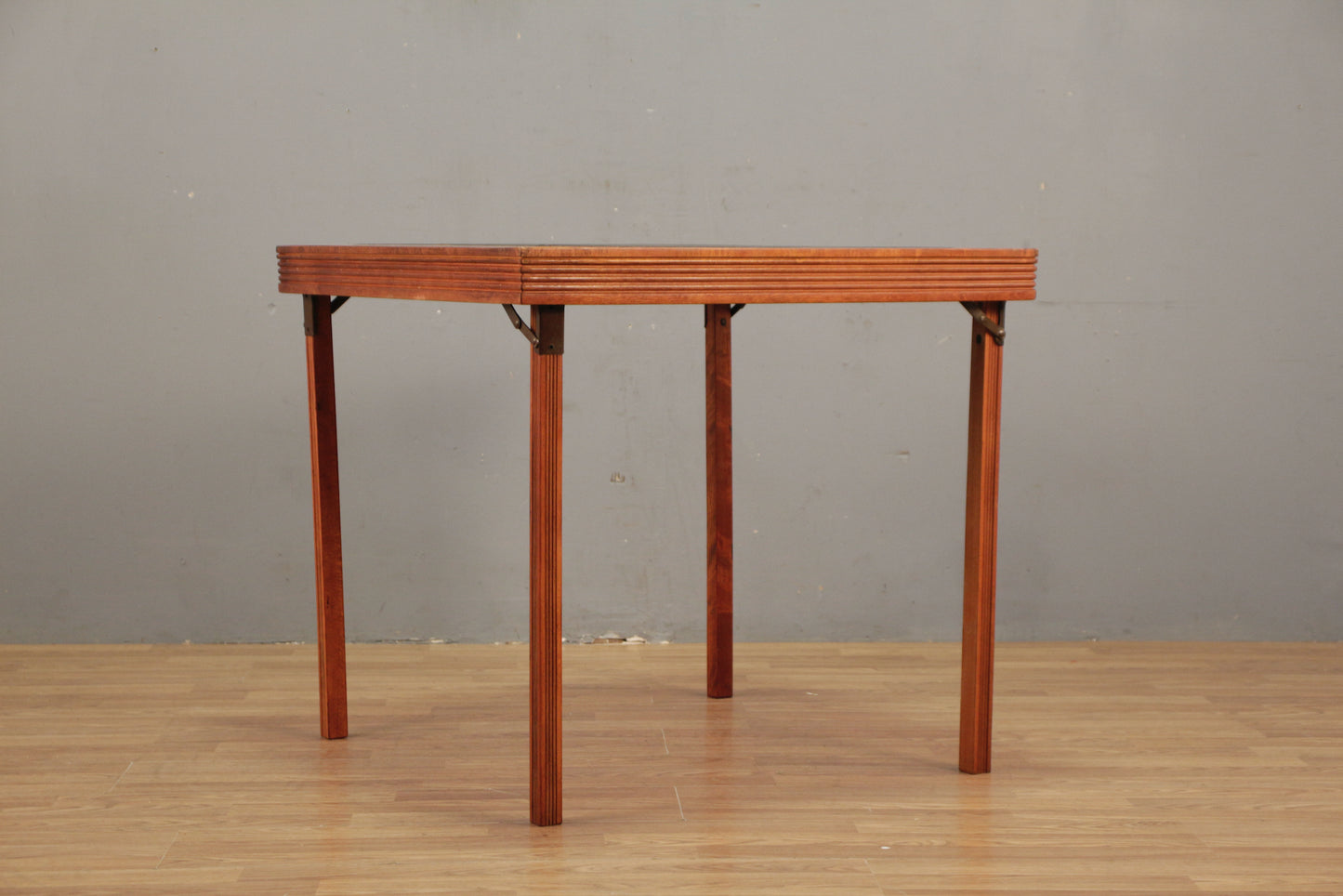 Leg-O-Matic Folding Wood & Vinyl Card Table