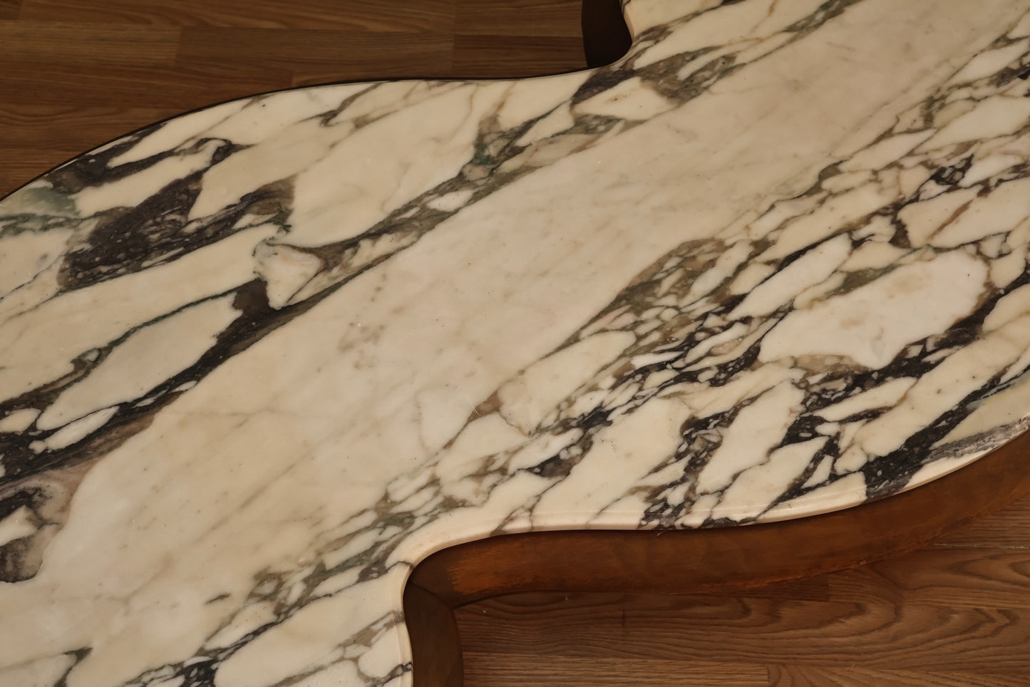 Serpentine Marble & Maple Coffee Table - ONLINE ONLY