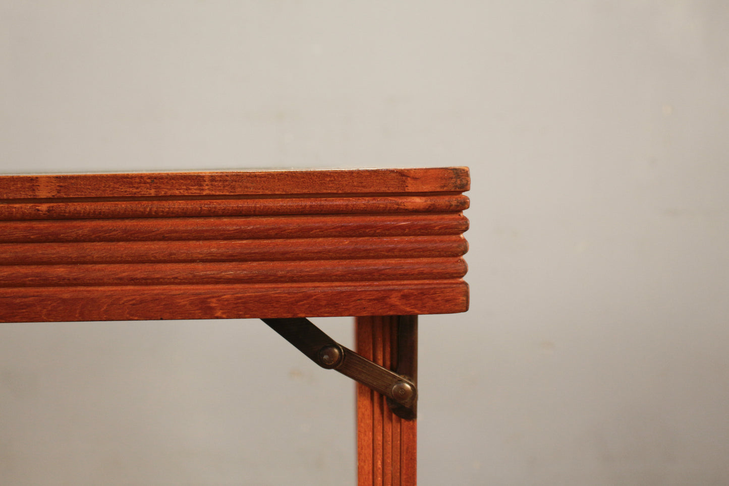 Leg-O-Matic Folding Wood & Vinyl Card Table