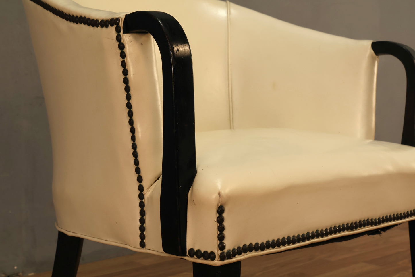 Black & White Vinyl Armchair