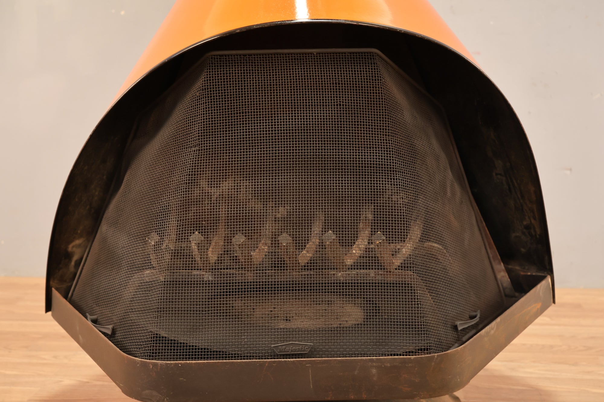 Majestic Mid Century Sunset Orange Fireplace - ONLINE ONLY