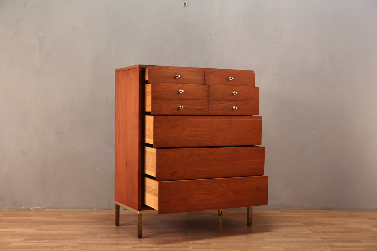 John Stuart Mid Century 5-Drawer Highboy Dresser
