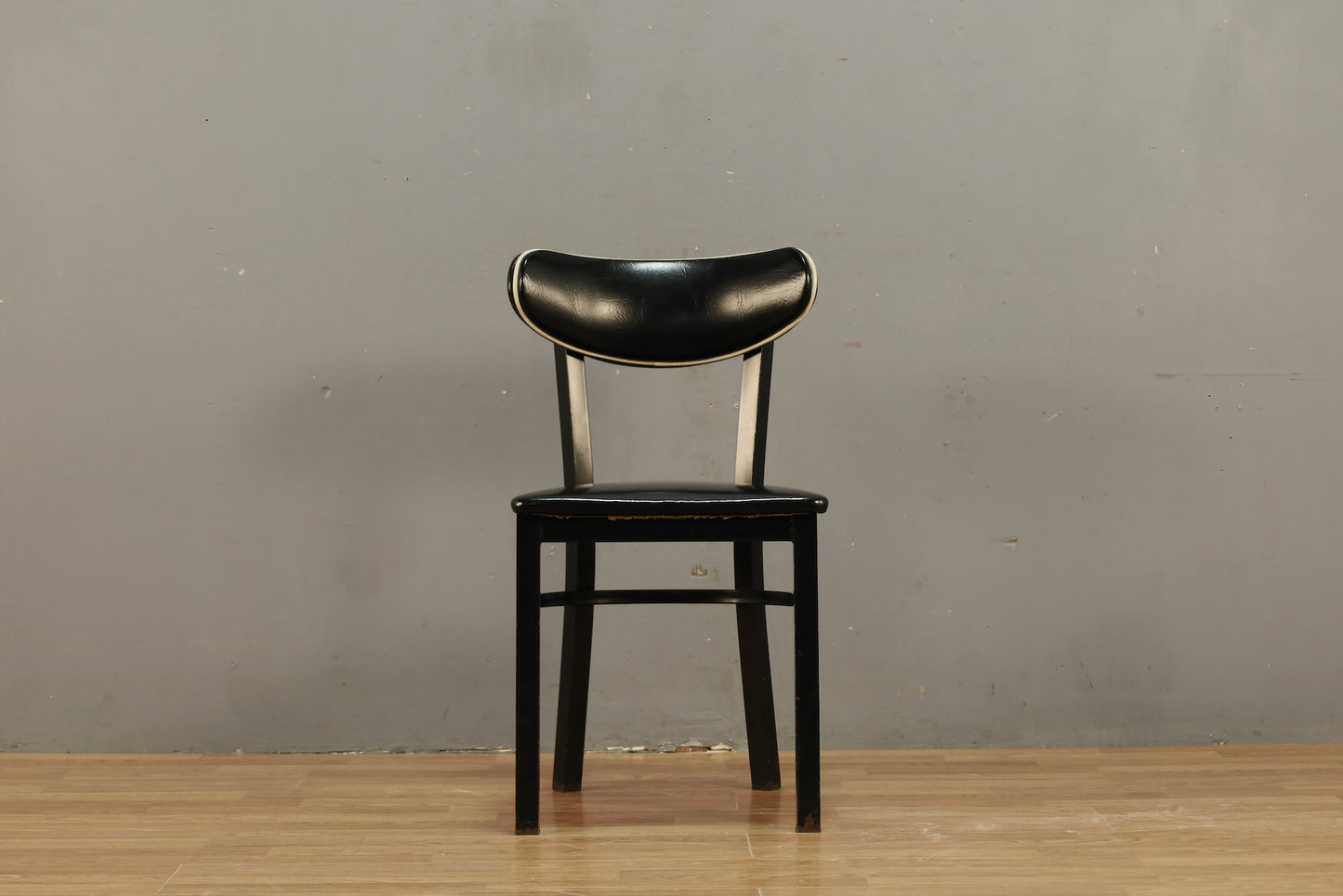Classic Black Metal & Vinyl Side Chair