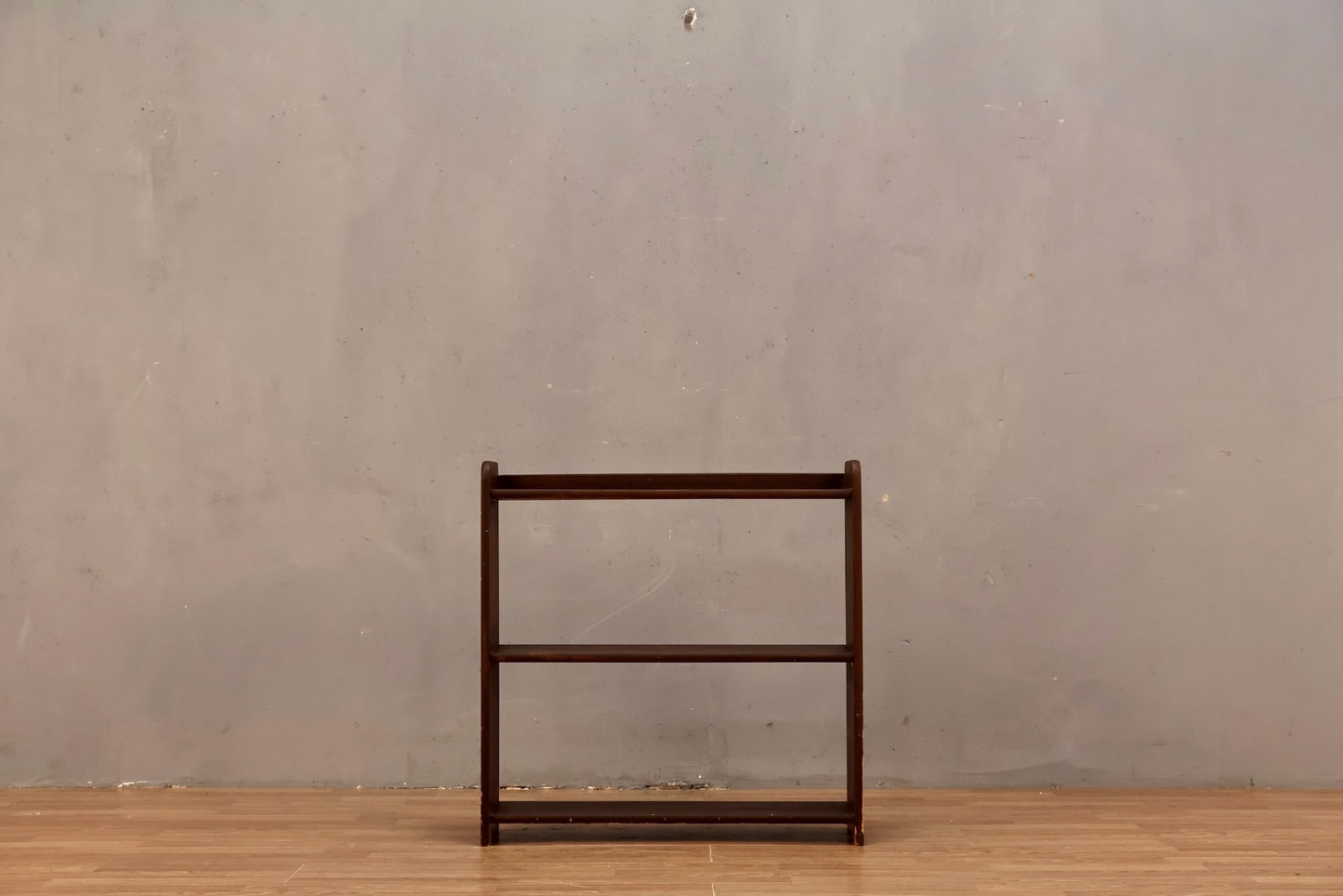 Small Dark Wood Open Shelf