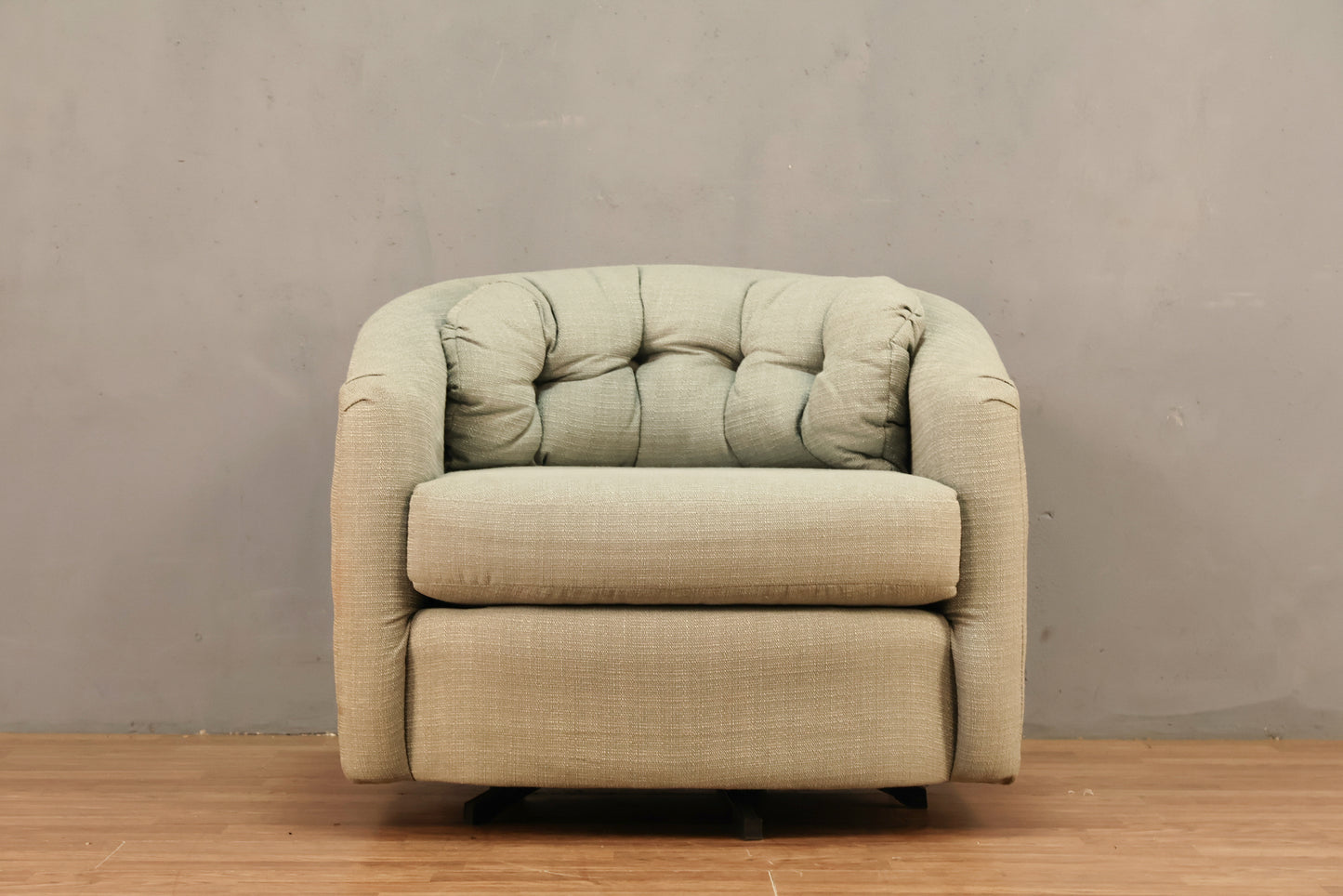 Mid Century Pale Blue Swivel Club Chair - ONLINE ONLY