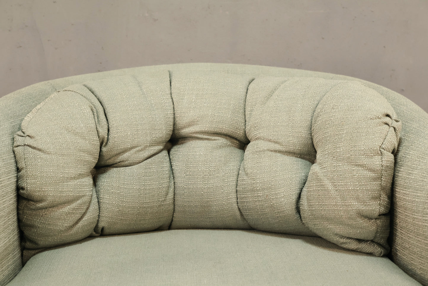 Mid Century Pale Blue Swivel Club Chair - ONLINE ONLY