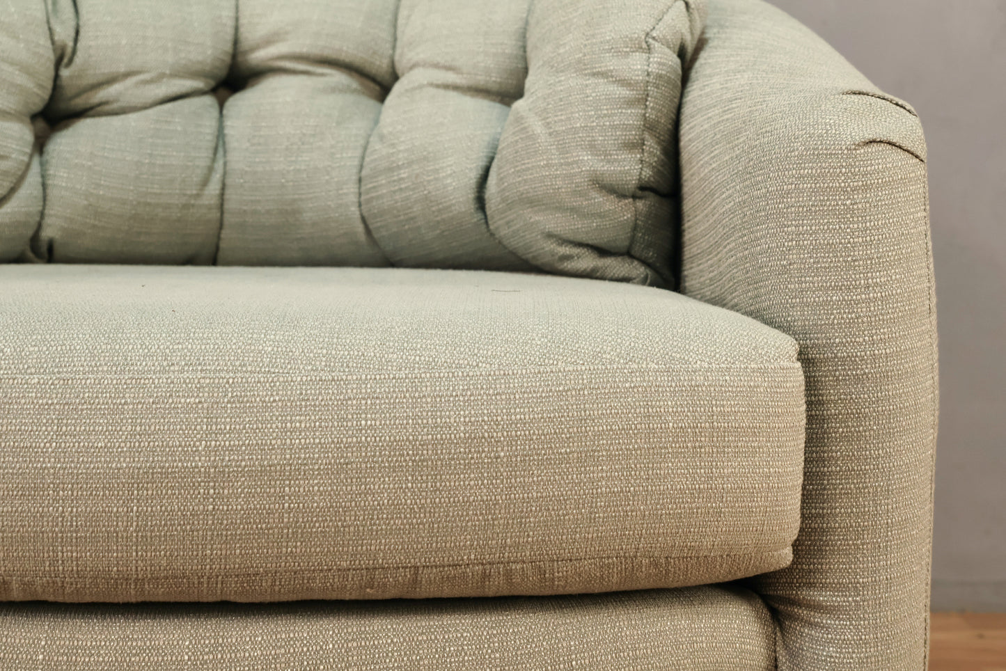 Mid Century Pale Blue Swivel Club Chair - ONLINE ONLY