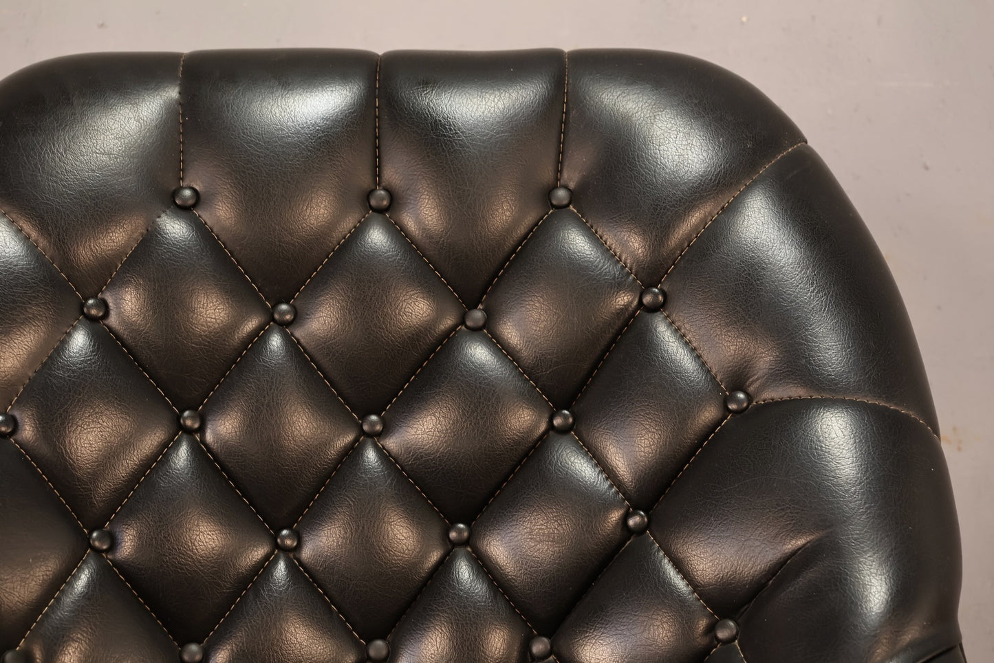 Mid Century Black Tufted Rocking Club Chair