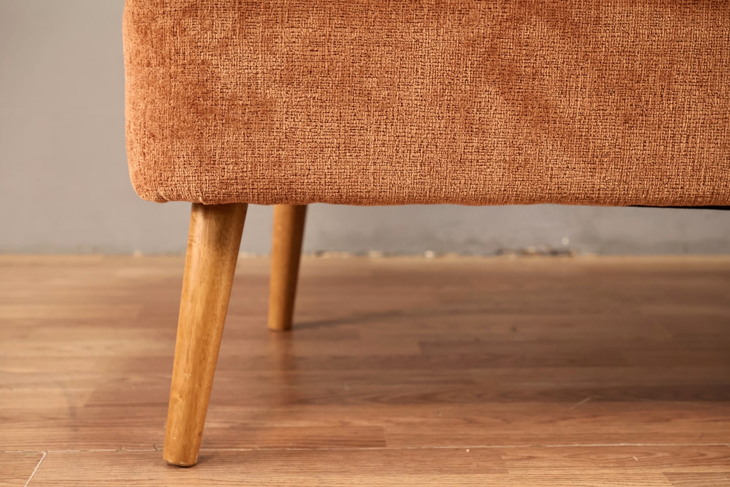 Mid Century Tawny Velveteen Settee - ONLINE ONLY