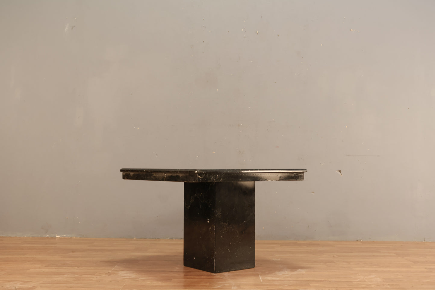 Large Black Marble Square End Table - ONLINE ONLY