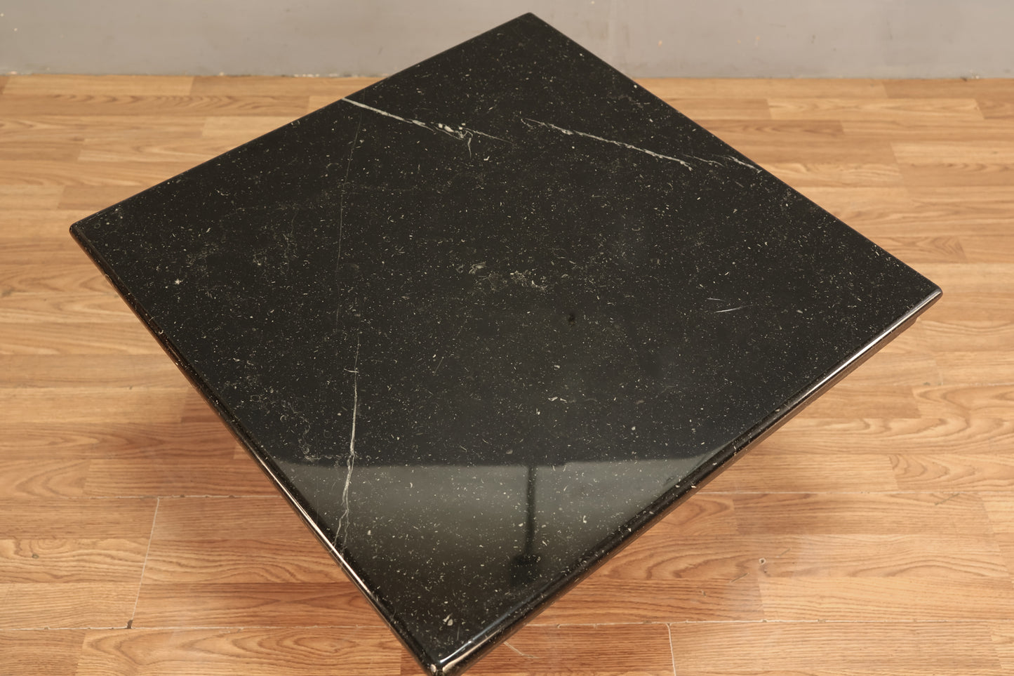 Large Black Marble Square End Table - ONLINE ONLY