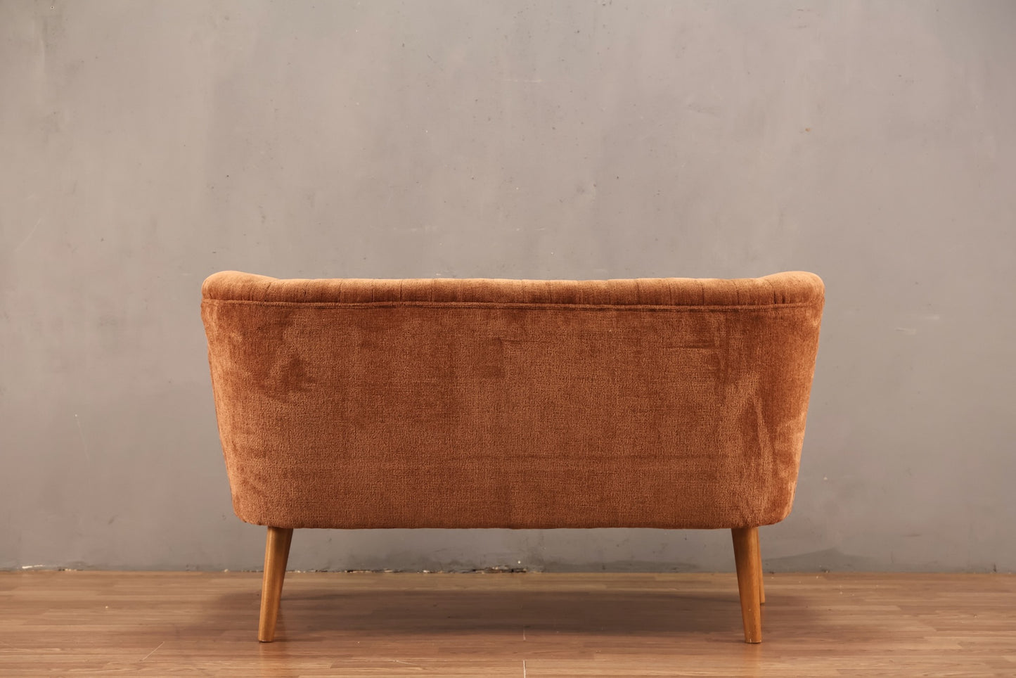 Mid Century Tawny Velveteen Settee - ONLINE ONLY