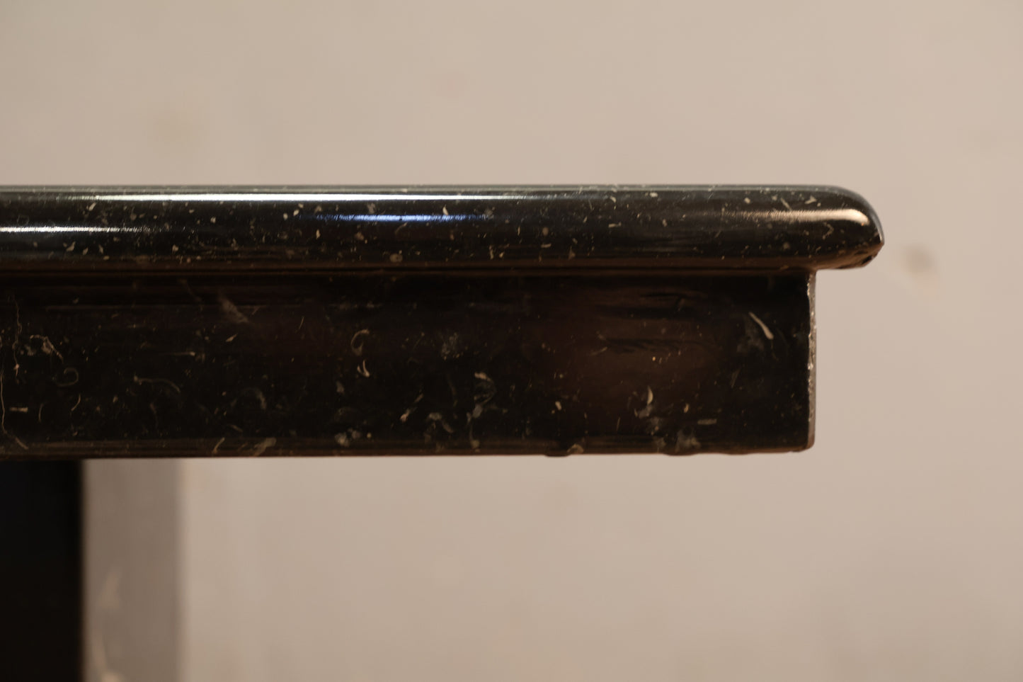 Large Black Marble Square End Table - ONLINE ONLY