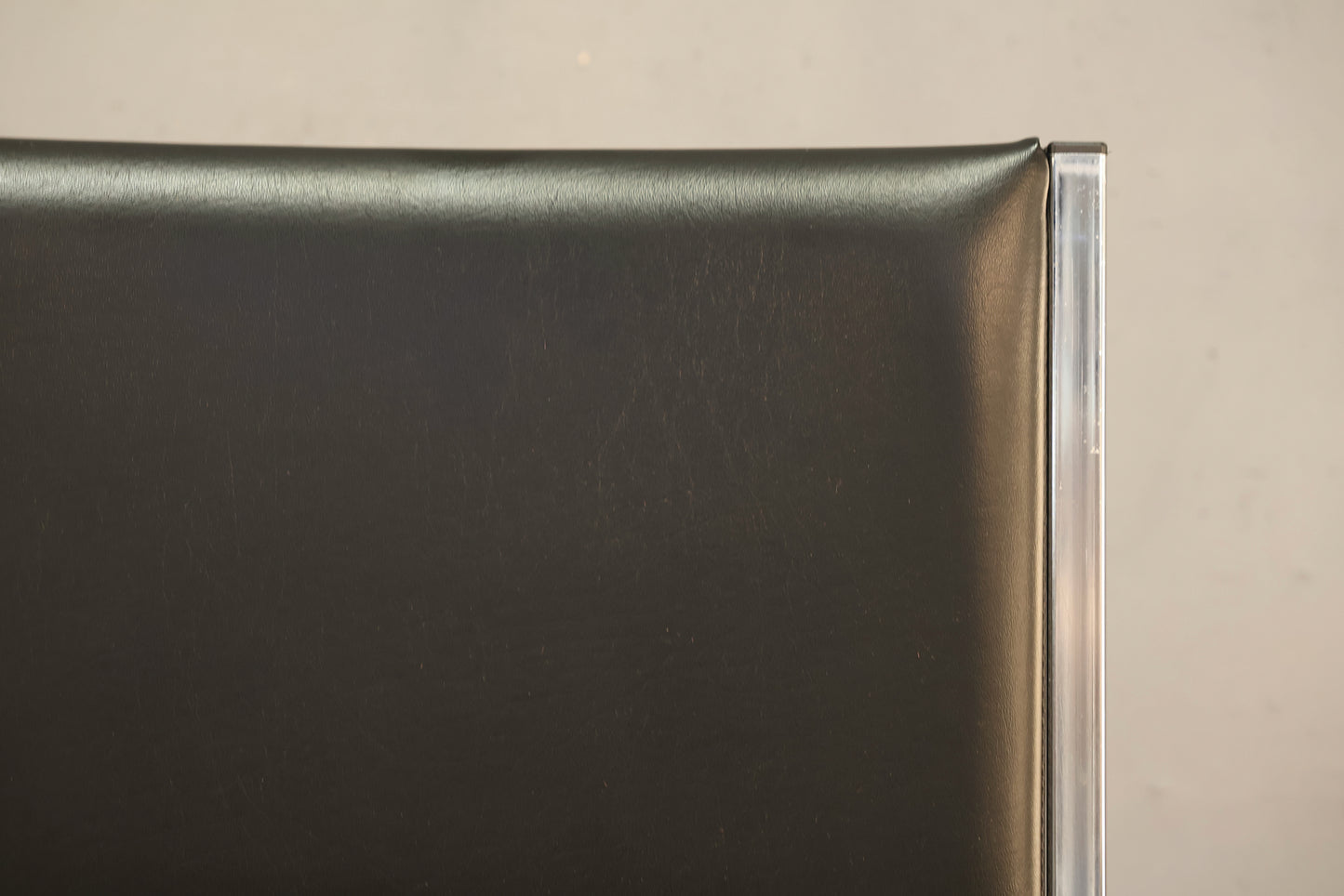 Steel & Black Vinyl Side Chair