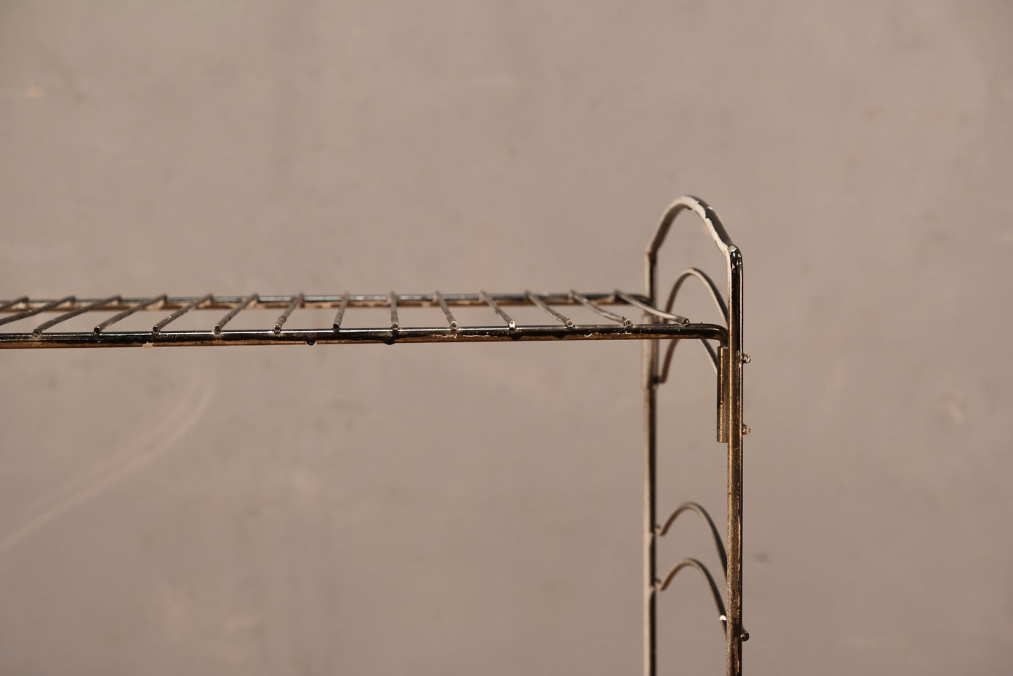 Distressed Black Wire 3-Tier Shelf