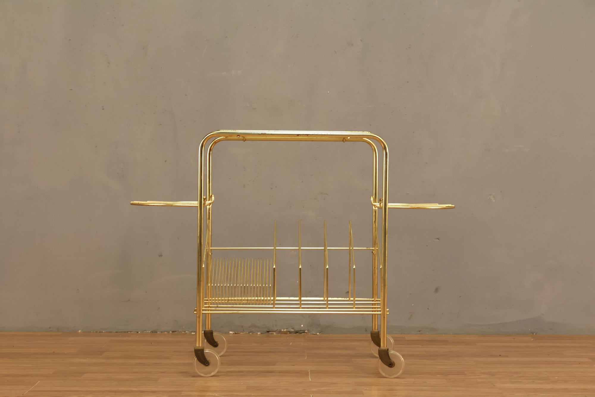 GoldCRAFT ゴールドクラフト マガジンラック プライウッド Gold Wire Record Cart – Furnish Green
