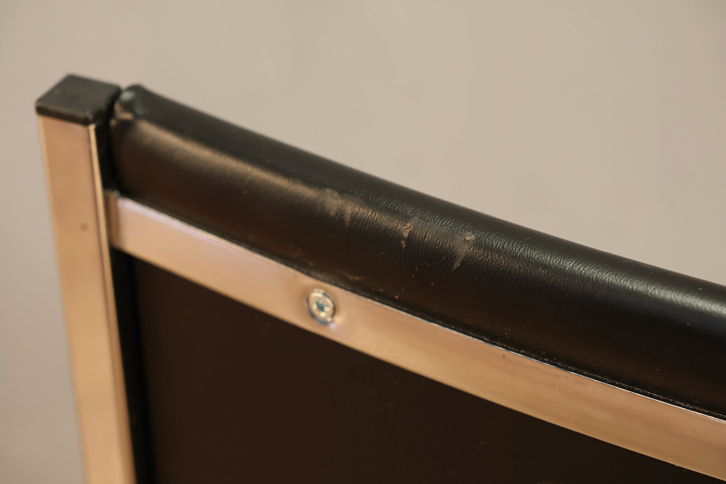Steel & Black Vinyl Side Chair