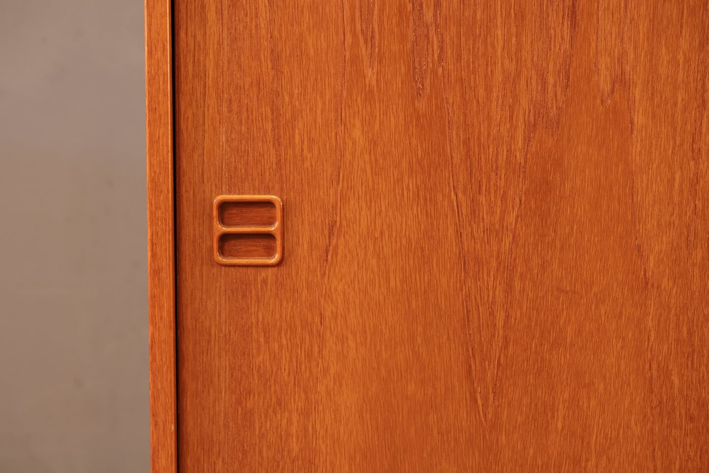Teak Sliding-Door Wall Unit