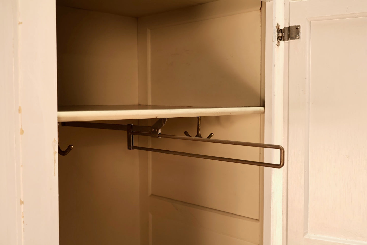 Tall White Wooden Locker Cabinet