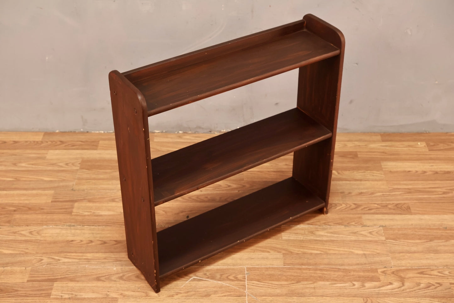 Small Dark Wood Open Shelf
