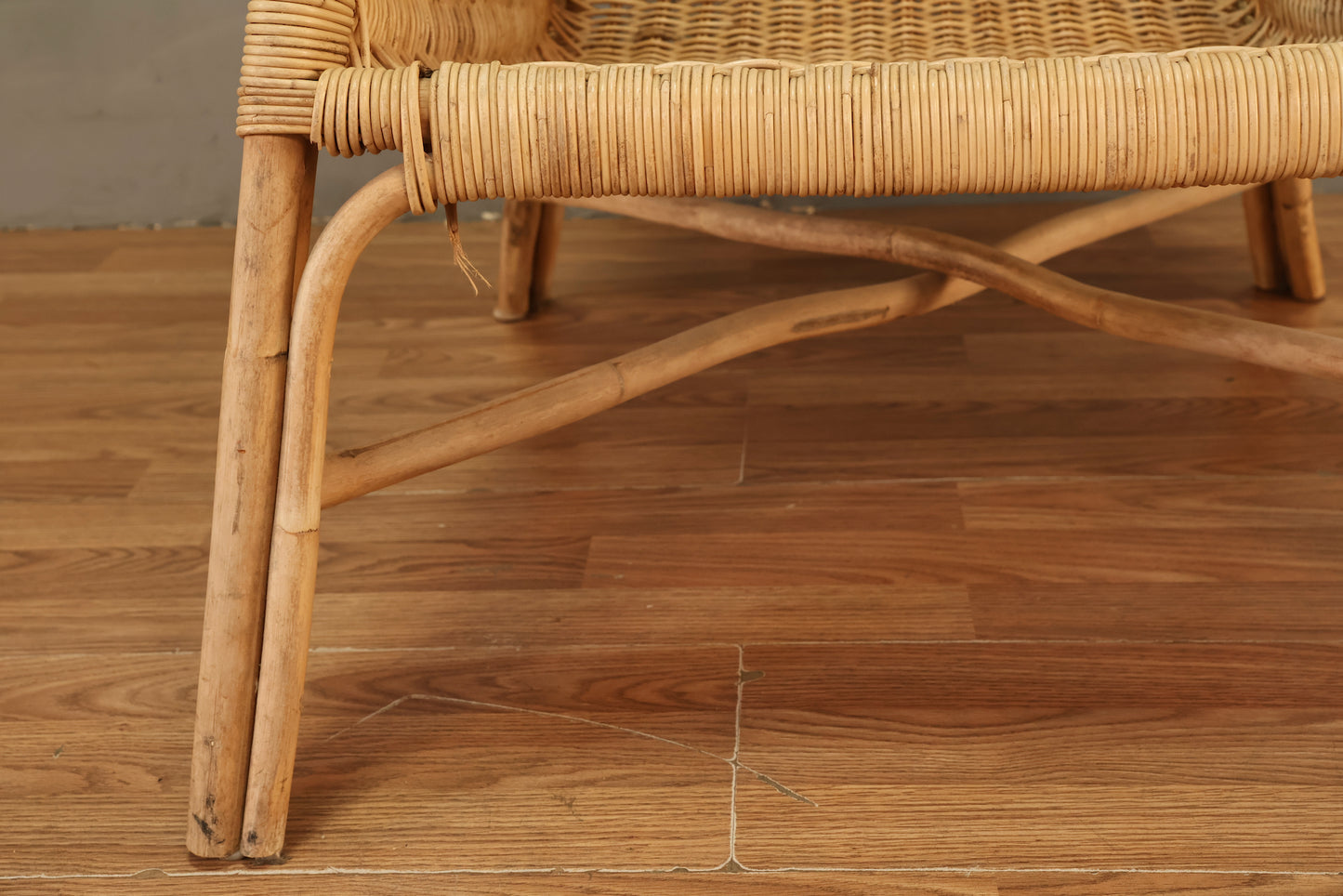 Wicker & Rattan Lounge Chair & Ottoman - ONLINE ONLY