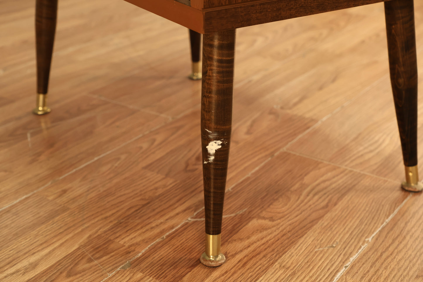 Small Laminate Sliding-Door Record Cabinet
