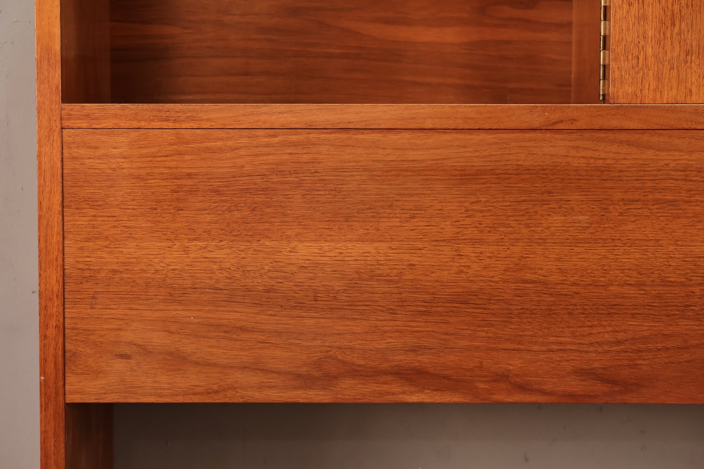 Sculptural Walnut Full Storage Headboard - ONLINE ONLY
