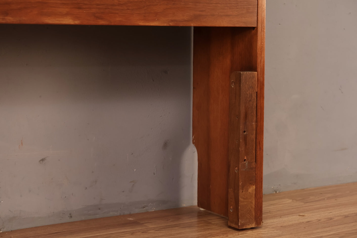 Sculptural Walnut Full Storage Headboard - ONLINE ONLY